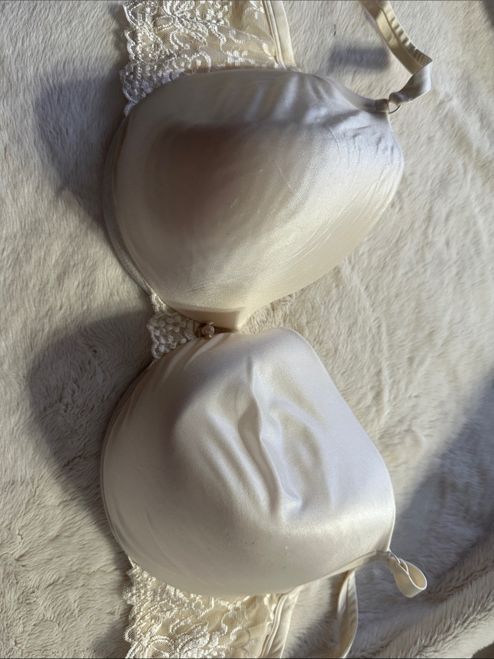 Cacique Ivory Lace-Trim Smooth T-Shirt Bra